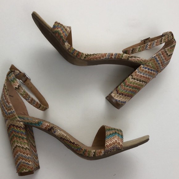 FRANCESCAS Strappy Chevron Chunky Heels, 6 - Picture 5 of 10